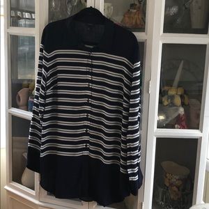 Talbots Blue and White Stripped Tunic